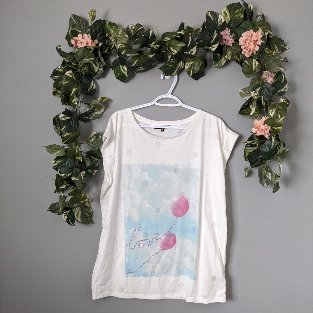 Love & Legend burnpout polka dot t-shirt